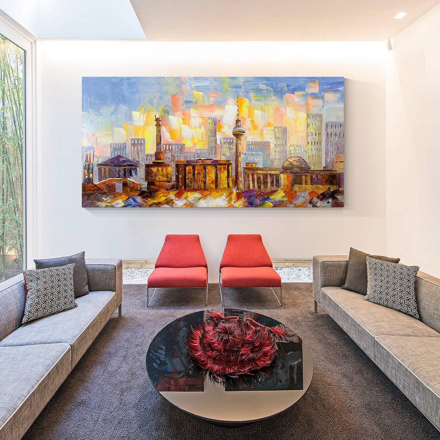 Berlin Skyline Oil Painting