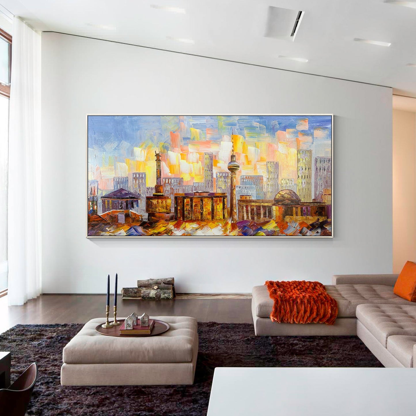 Berlin Skyline Oil Painting