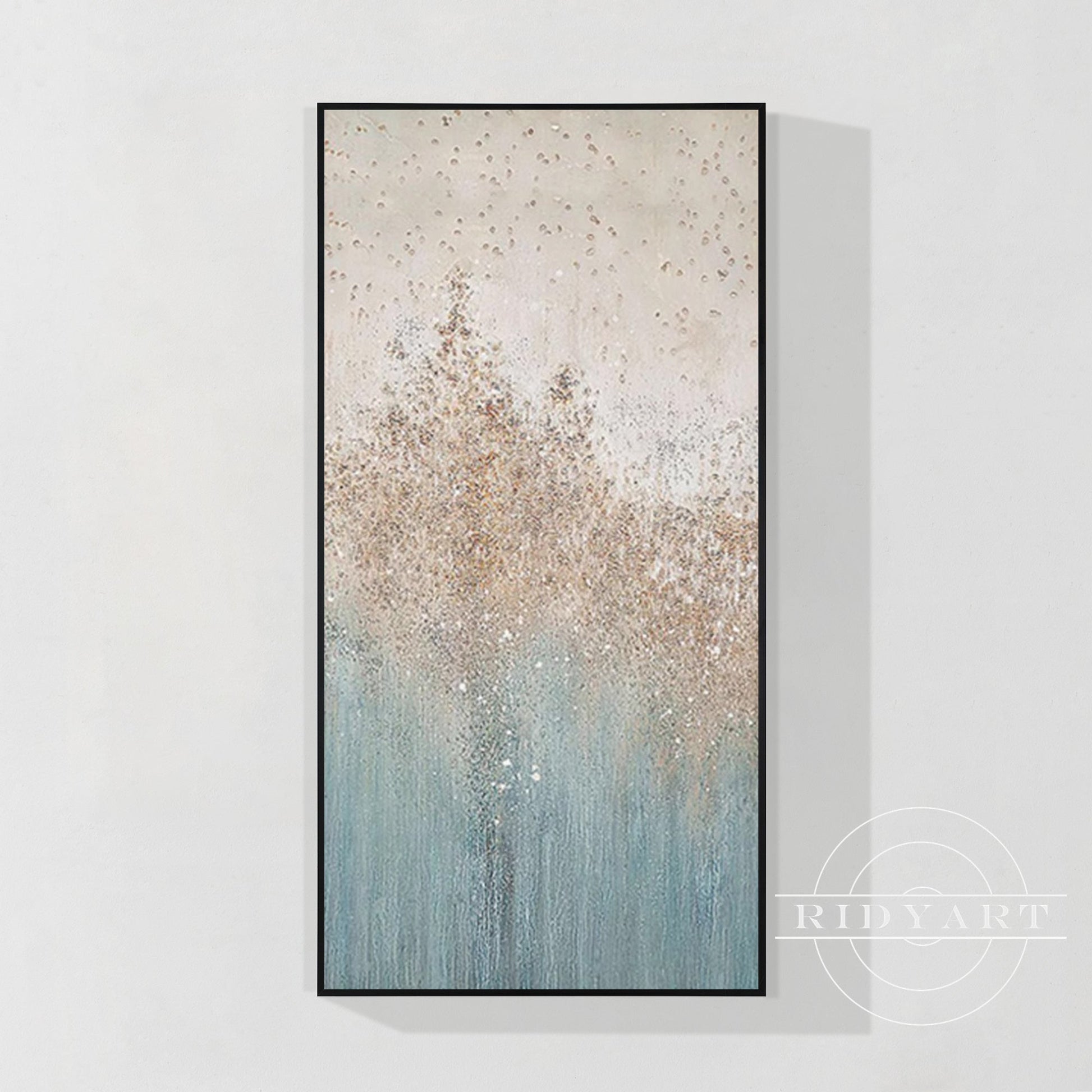 Blue Gold abstract Art