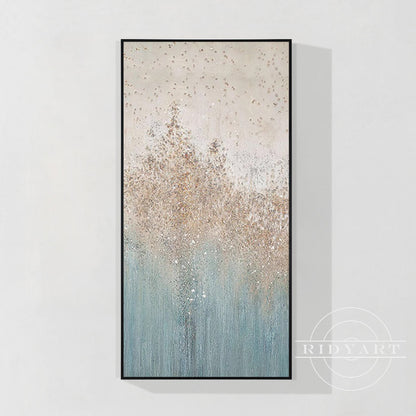 Blue Gold abstract Art