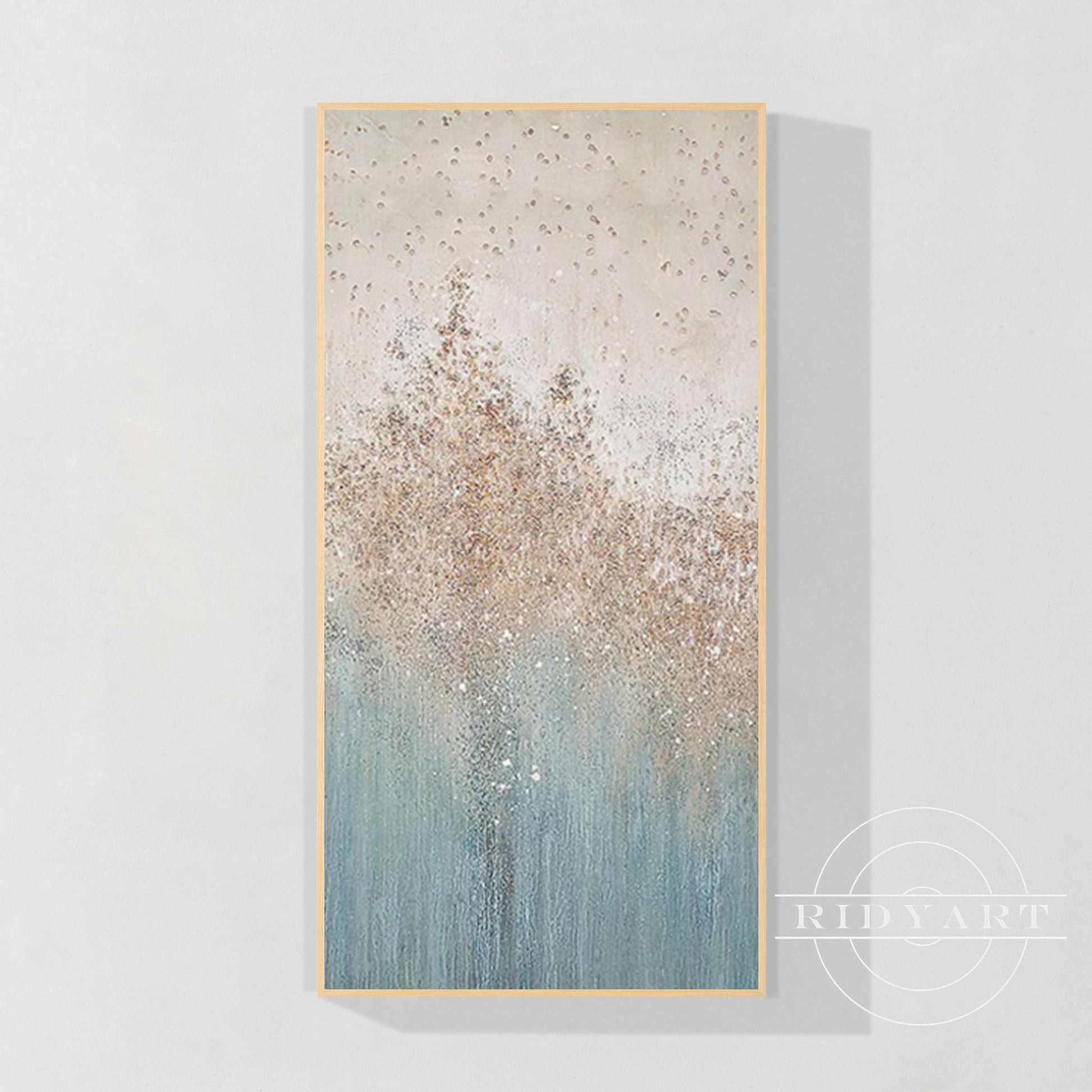 Blue Gold abstract Art