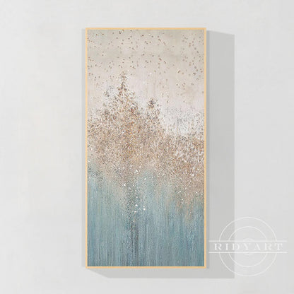 Blue Gold abstract Art
