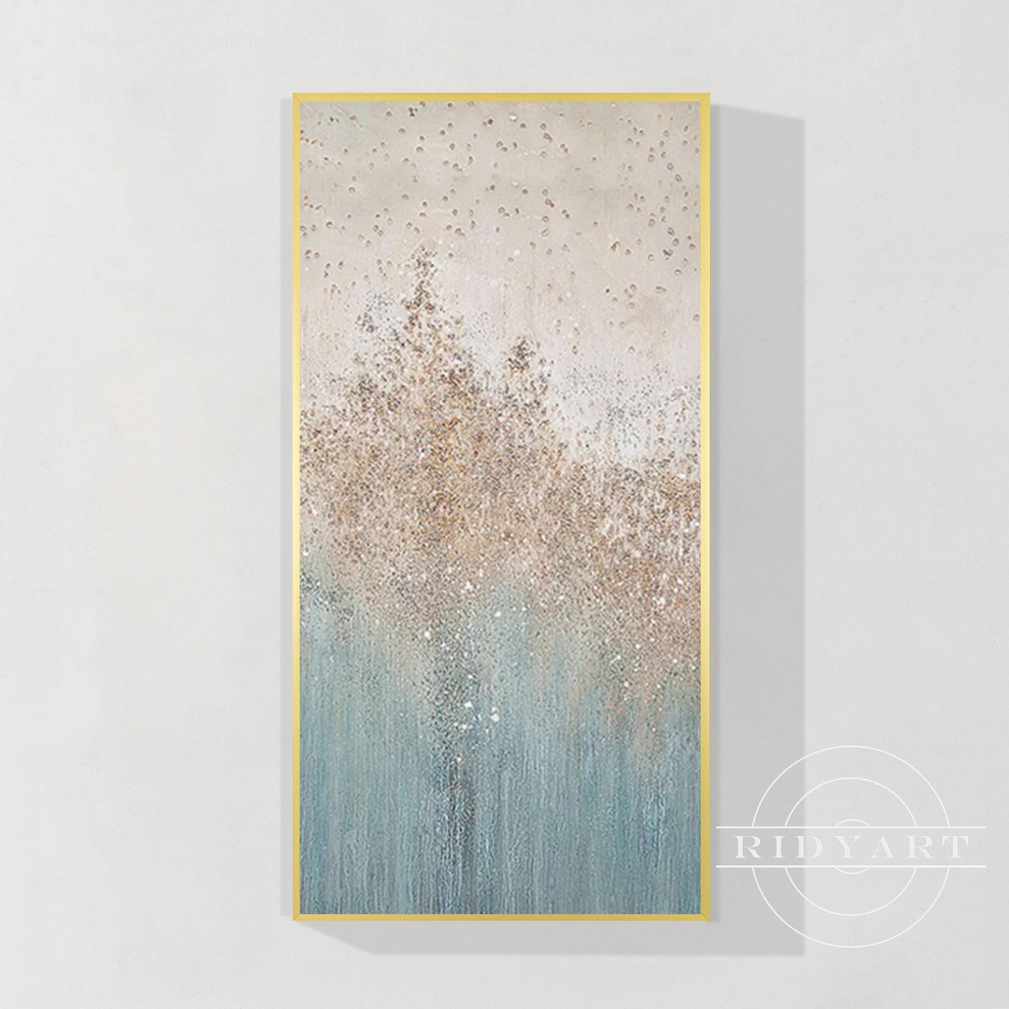 Blue Gold abstract Art