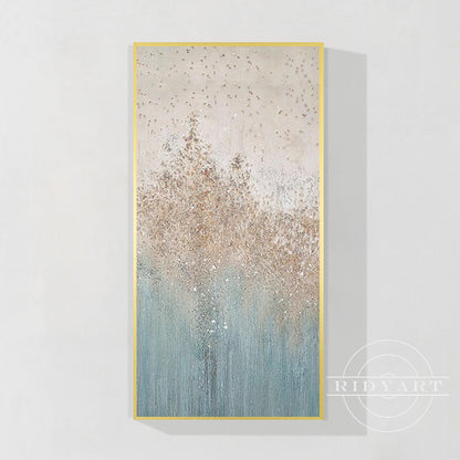 Blue Gold abstract Art