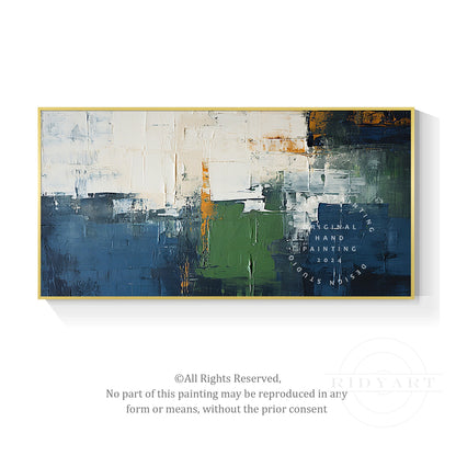 Blue Green Abstract Art