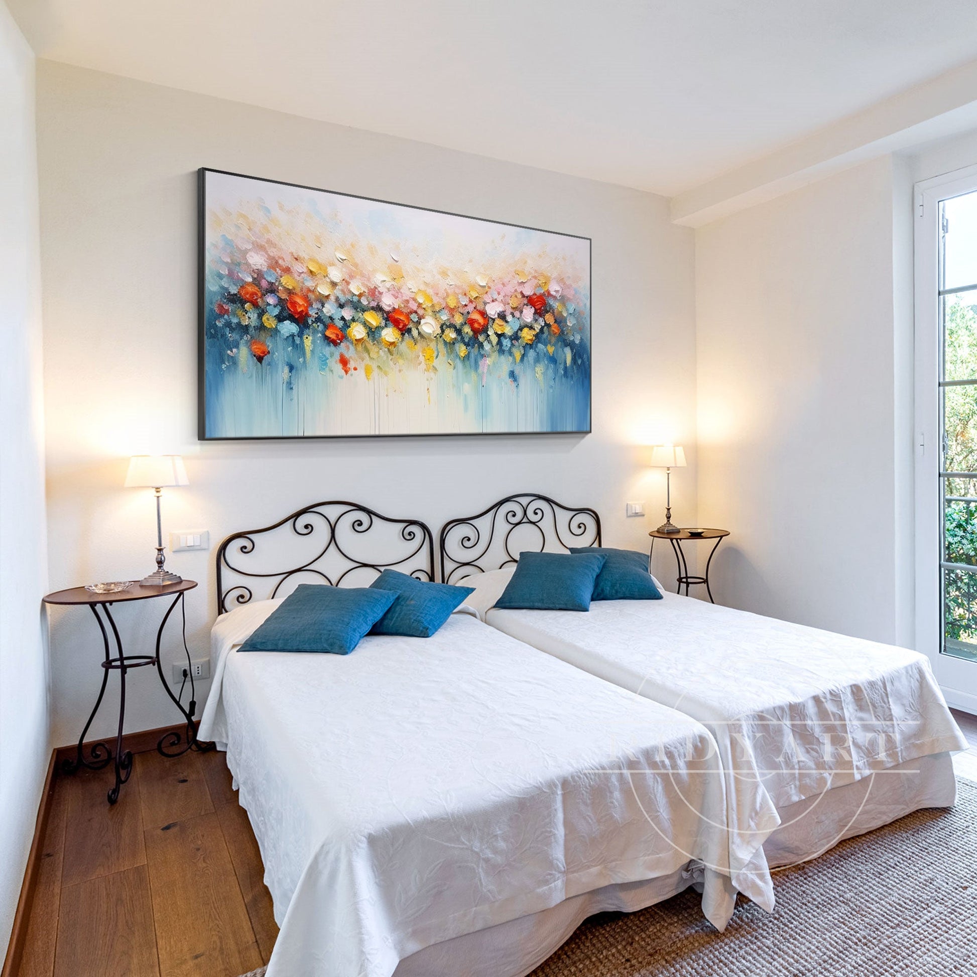 Colorful Abstract Flower Painting - 3D Large Wall Art Decor