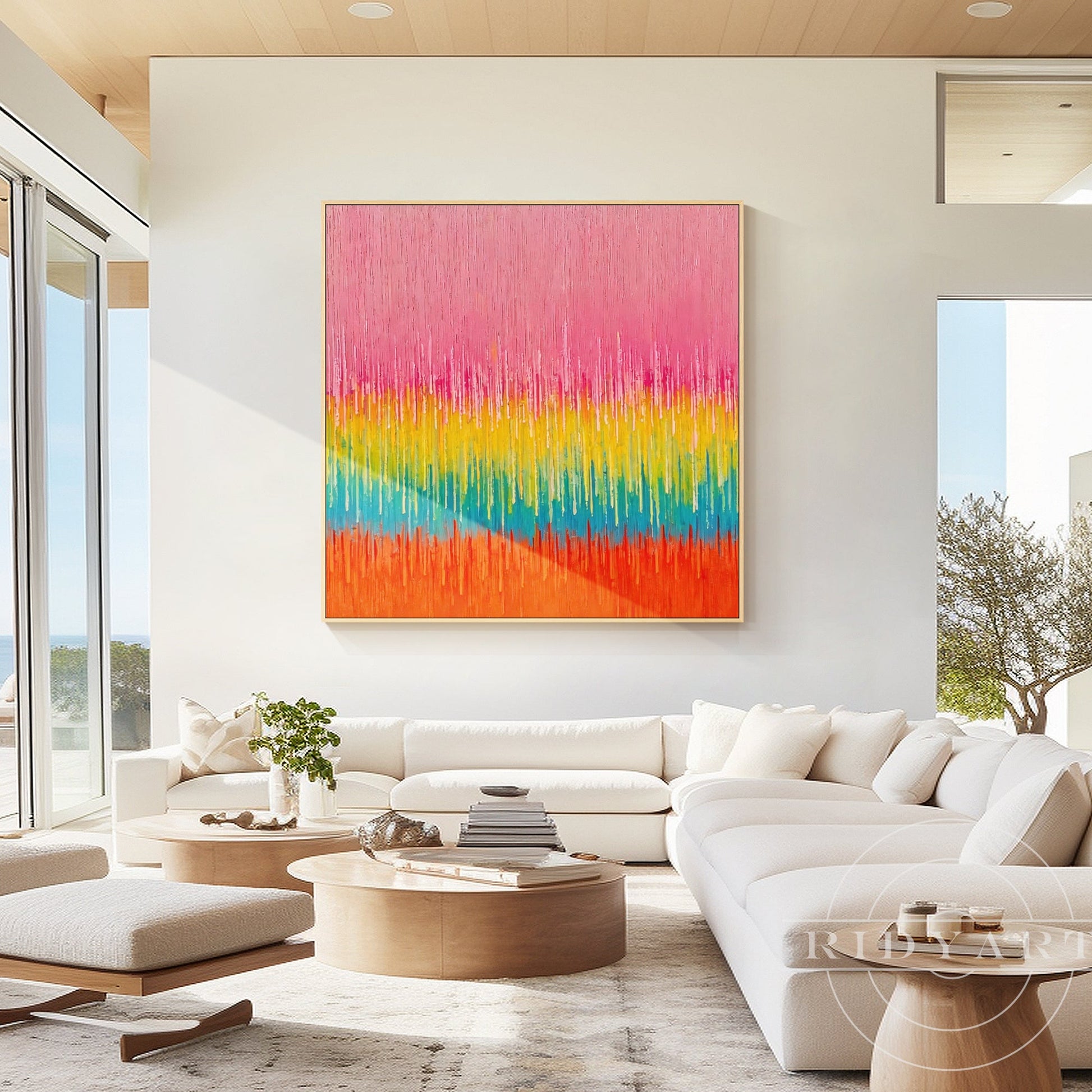 Pink Abstract wall art BA0953