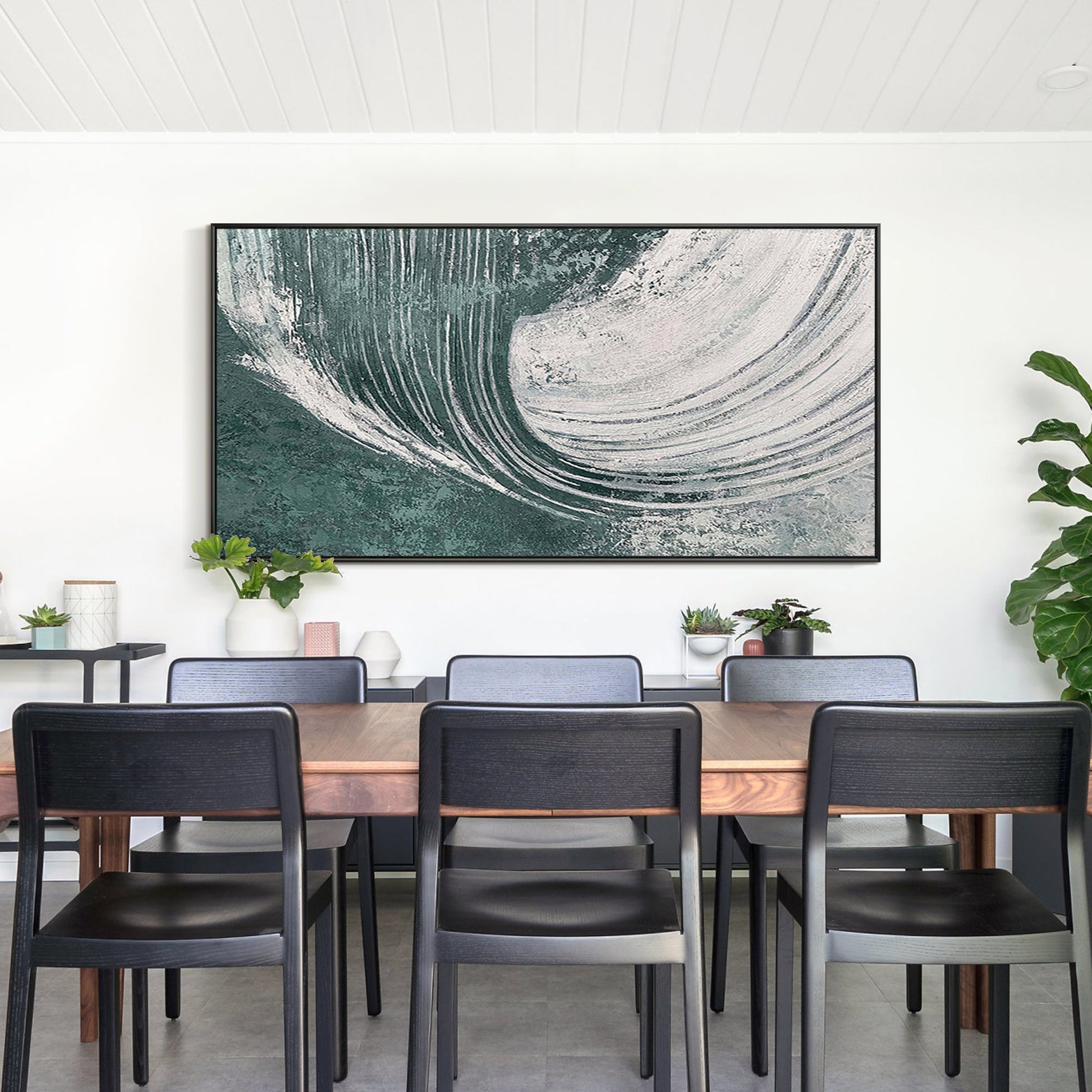 Minimalist Green Abstract Painting_01