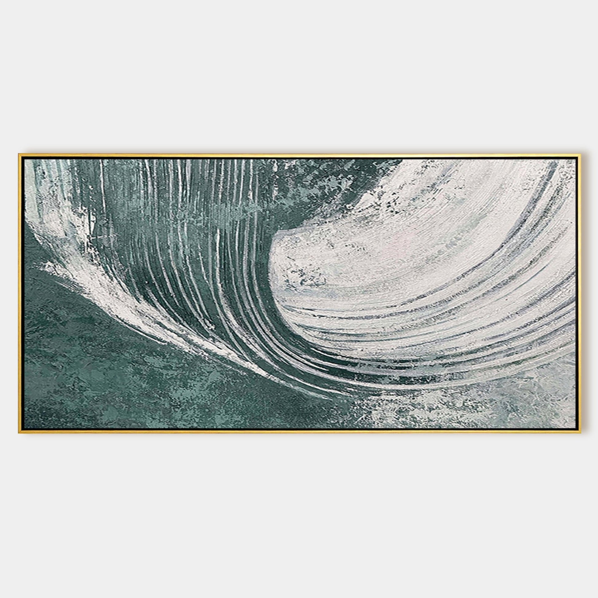 Minimalist Green Abstract Painting_01