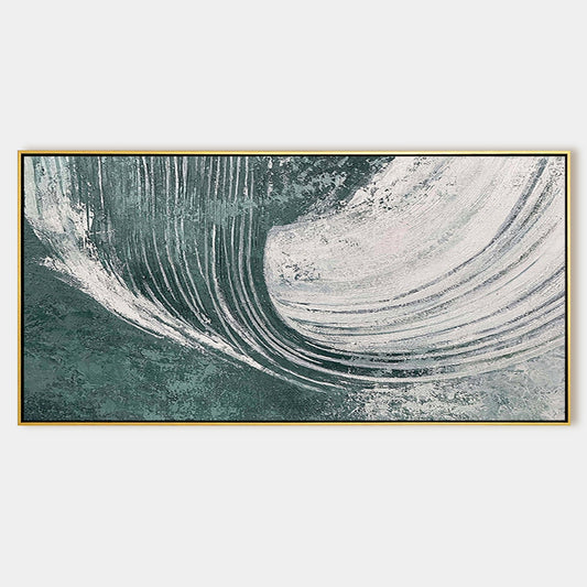 Minimalist Green Abstract Painting_01