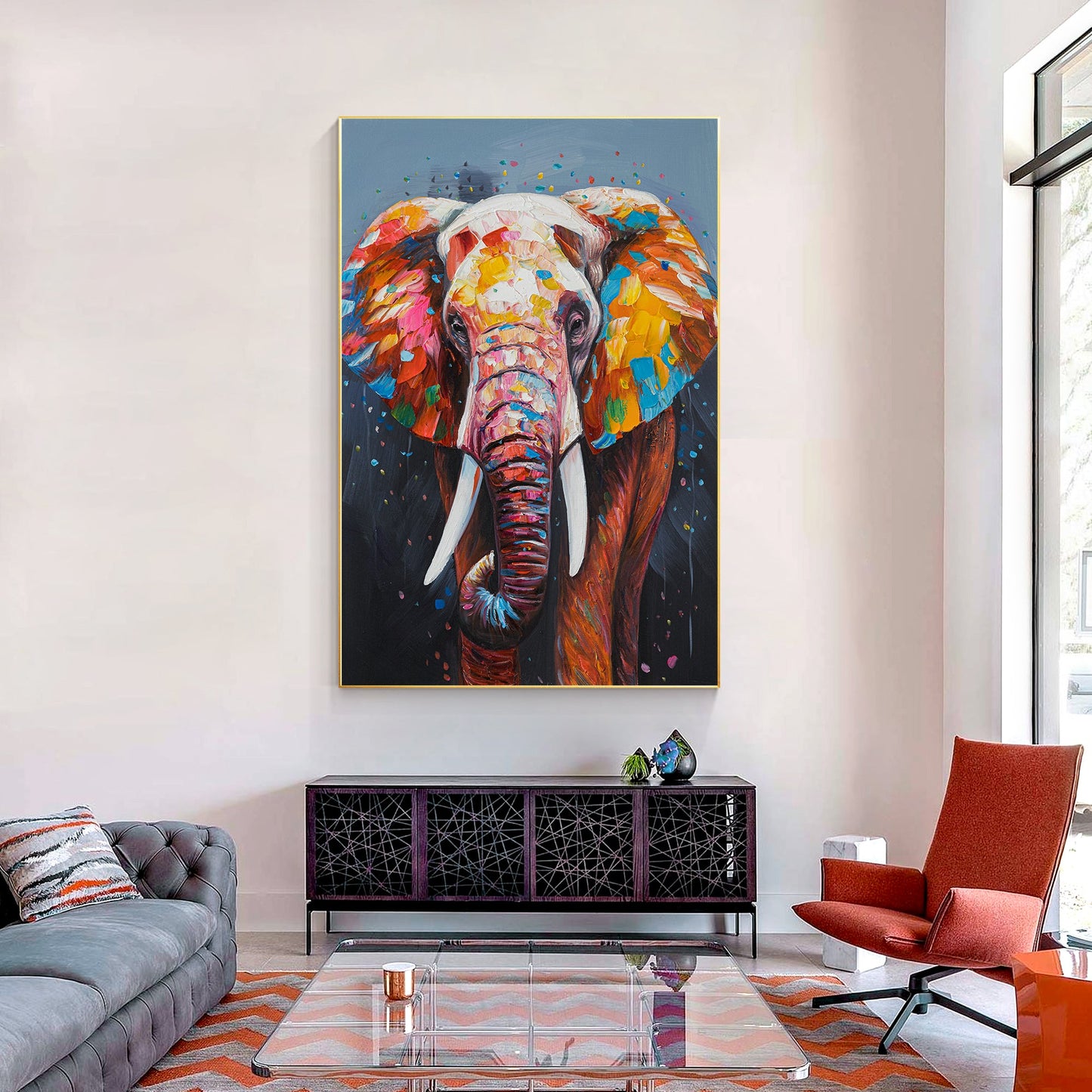 Colorful Elephant Painting