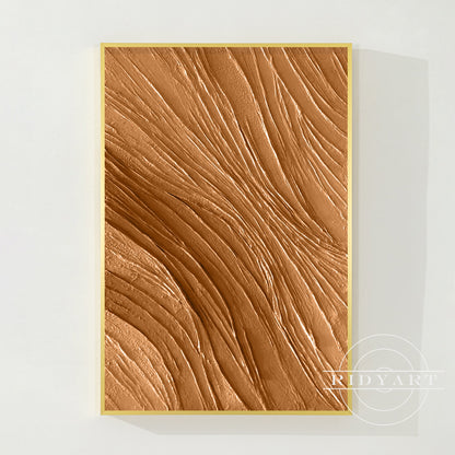 Earth Tone 3D Textured Minimalist Abstract Canvas Art