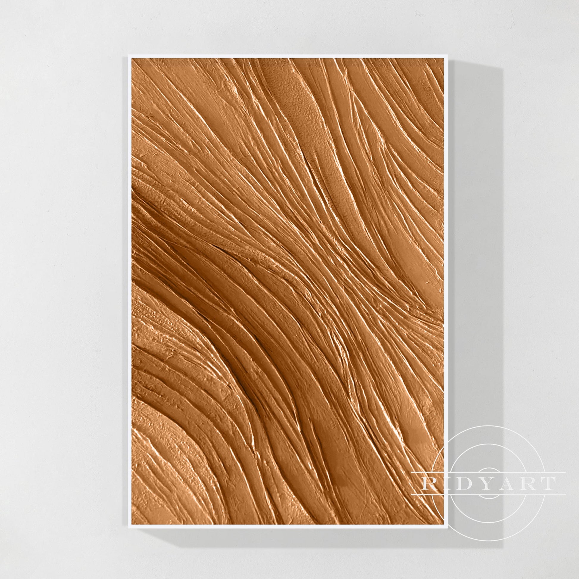 Earth Tone 3D Textured Minimalist Abstract Canvas Art
