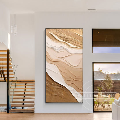 Earth Tone Ocean Waves Painting