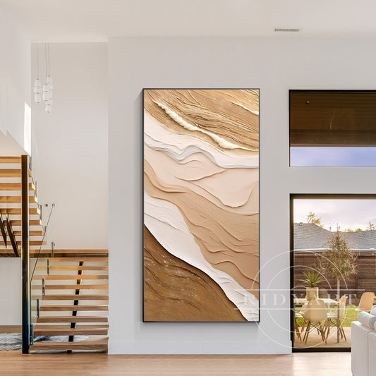Earth Tone Ocean Waves Painting