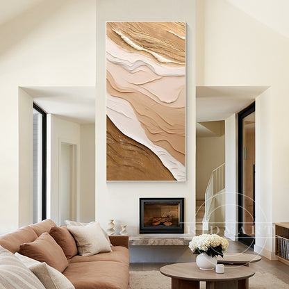 Earth Tone Ocean Waves Painting