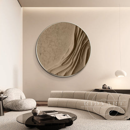 Earth Tone Round 3D Textured Wall Art