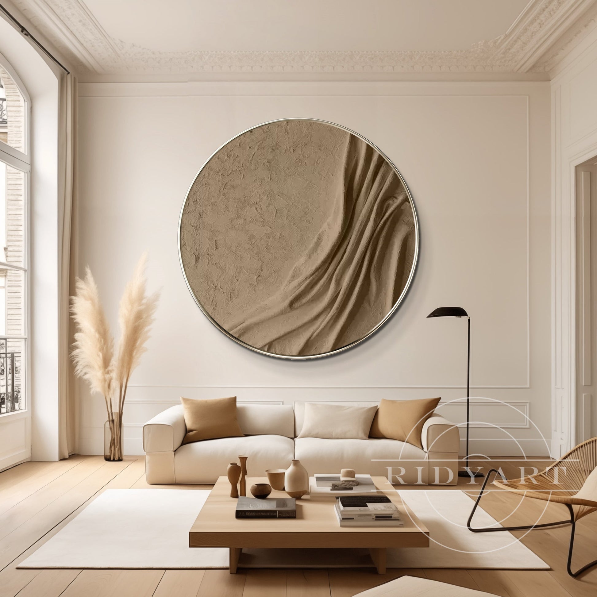Earth Tone Round 3D Textured Wall Art