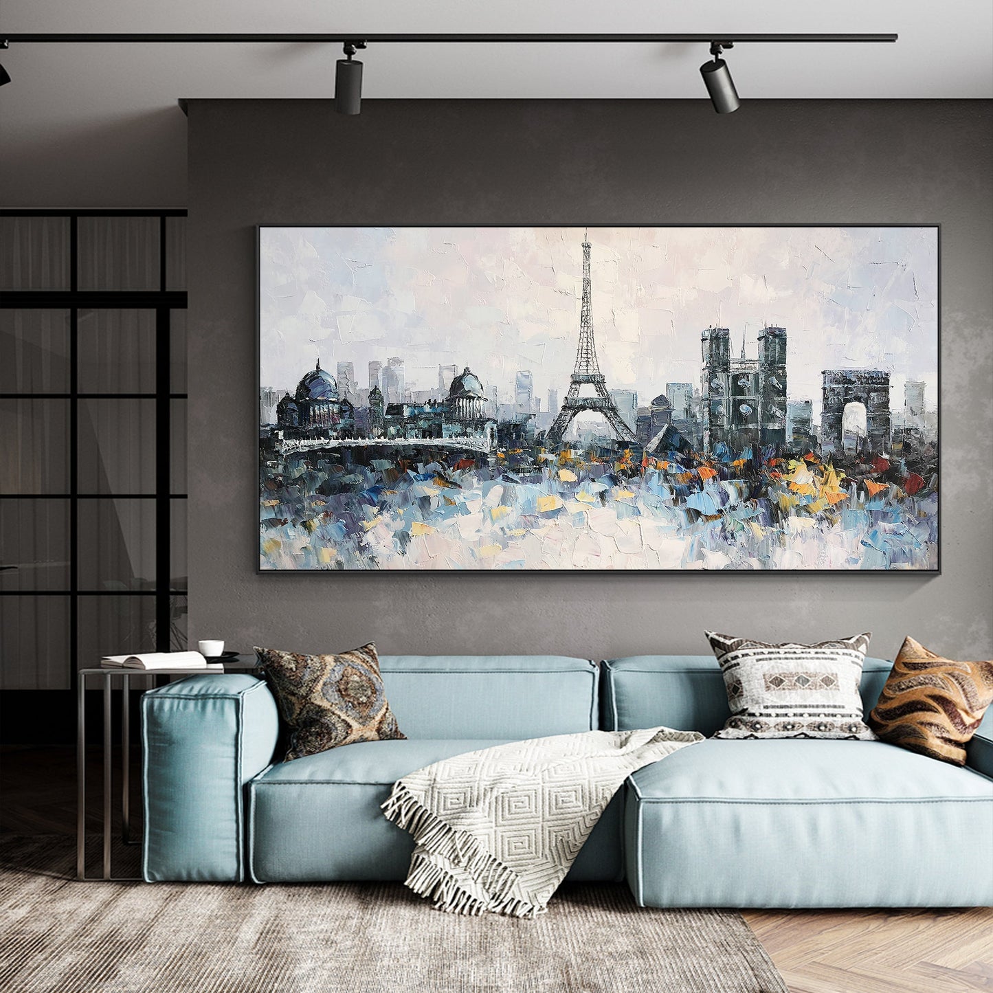 Eiffel Tower cityscape skyline  Painting