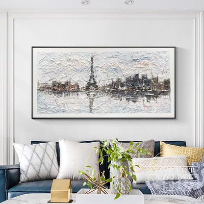 Eiffel Tower cityscape painting