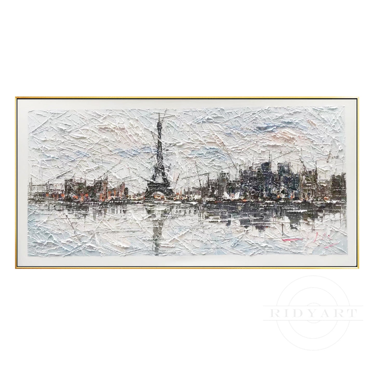 Eiffel Tower cityscape painting