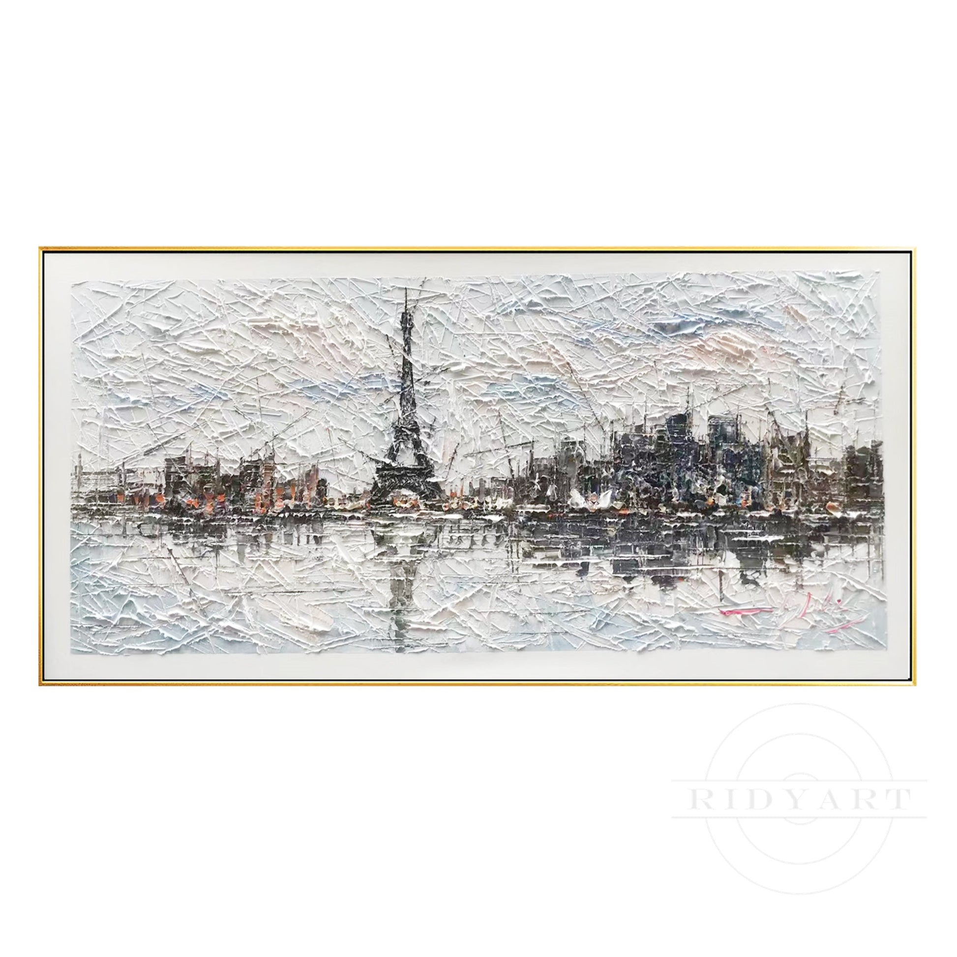 Eiffel Tower cityscape painting