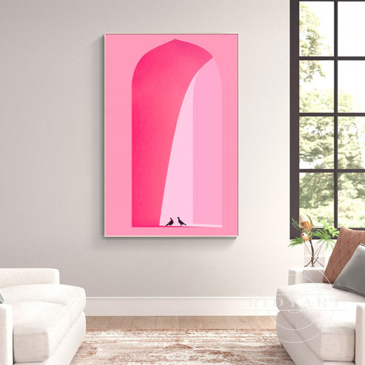 Hot pink Arch wall art