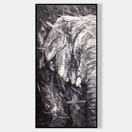 Elephant Modern abstract animal painting