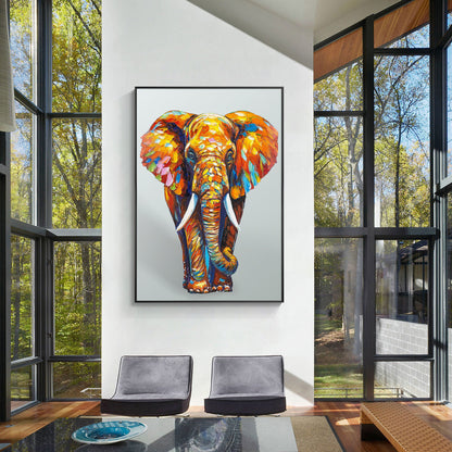 Elephant Painting Pop Art_W008