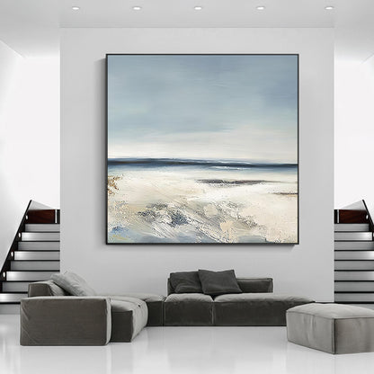Gorgeous White-Sand Beaches Sea Oil Painting