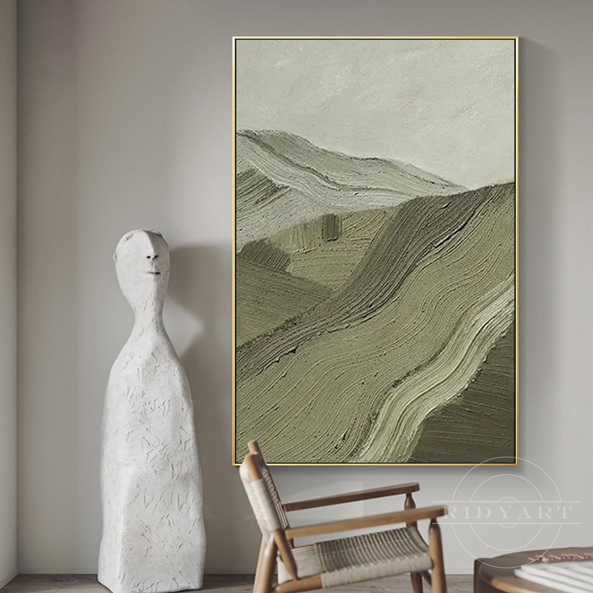Sage Green Mountain wall art