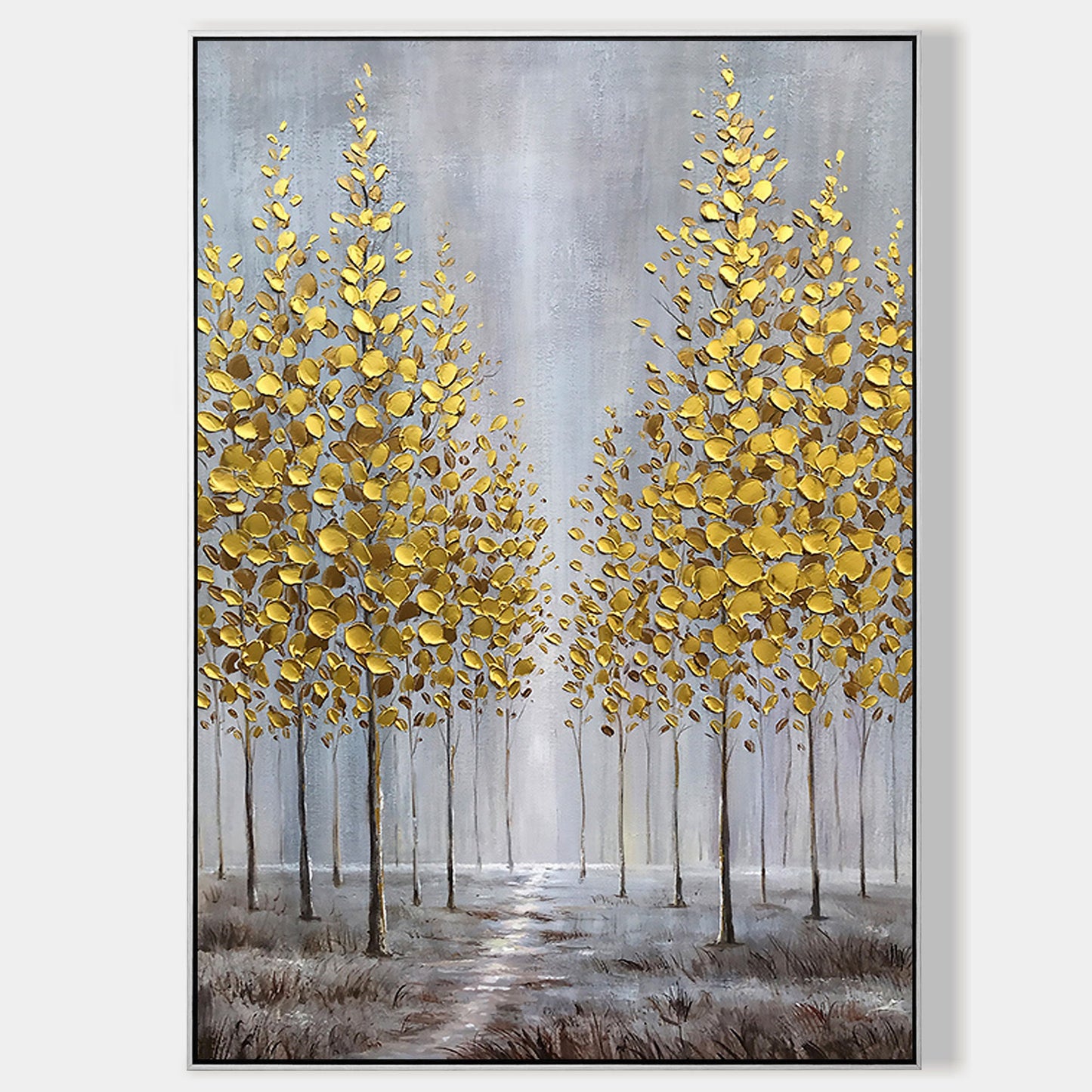 Gold Tree Painting Forest Art