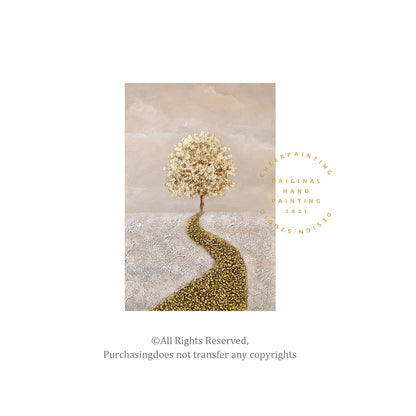 Gold Tree of Life Painting Gold Leaf Art