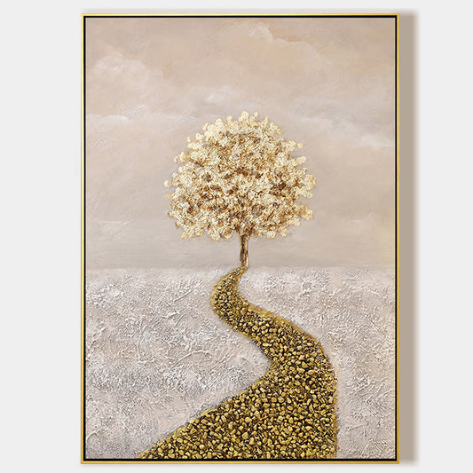 Gold Tree of Life Painting Gold Leaf Art