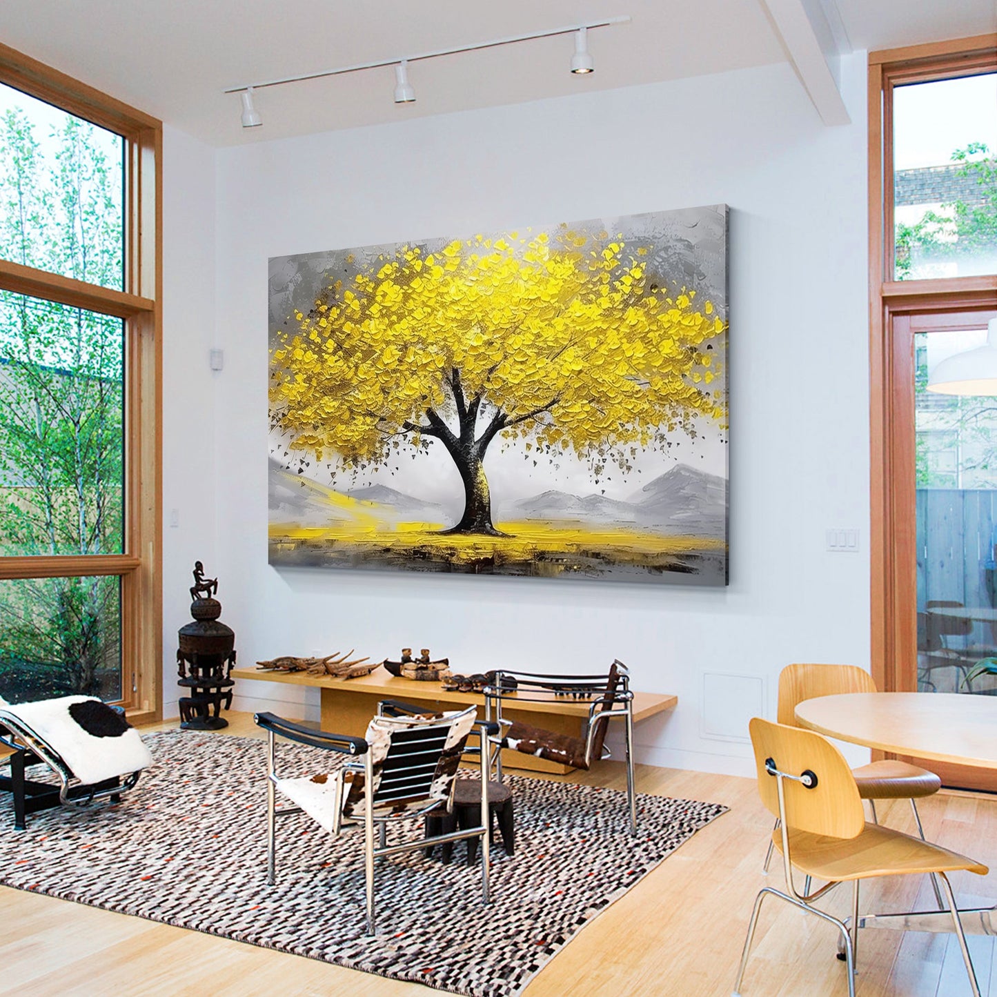 Gold Tree Painting On Canvas