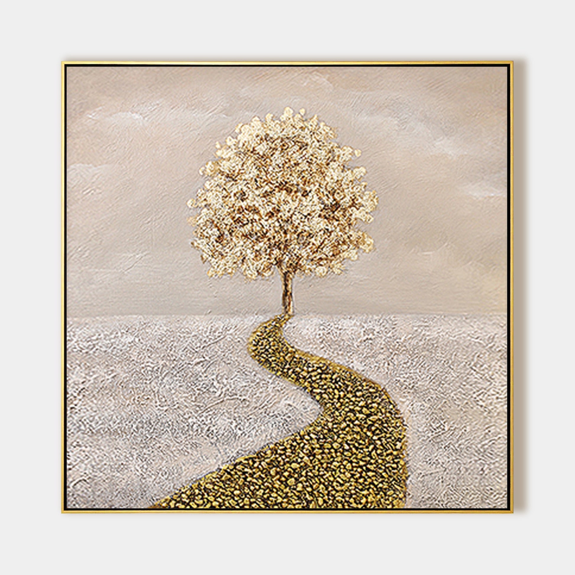 Gold Tree of Life Painting Square Wall Art