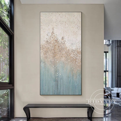 Blue Gold abstract Art
