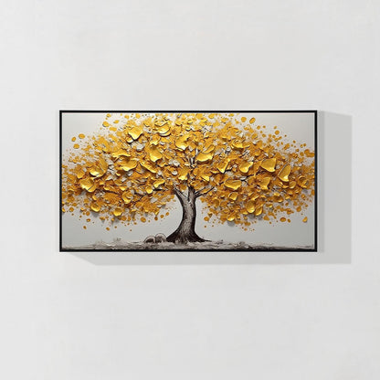 Gold Texture Tree Painting