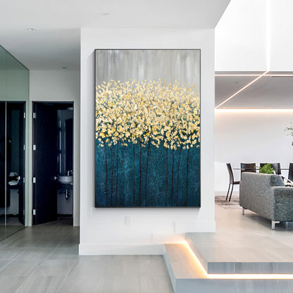 Original Gold Trees Painting on Canvas
