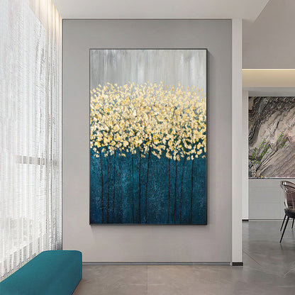 Original Gold Trees Painting on Canvas