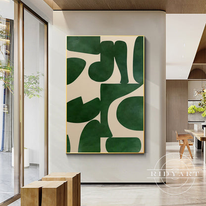 Green Abstract Geometric Art