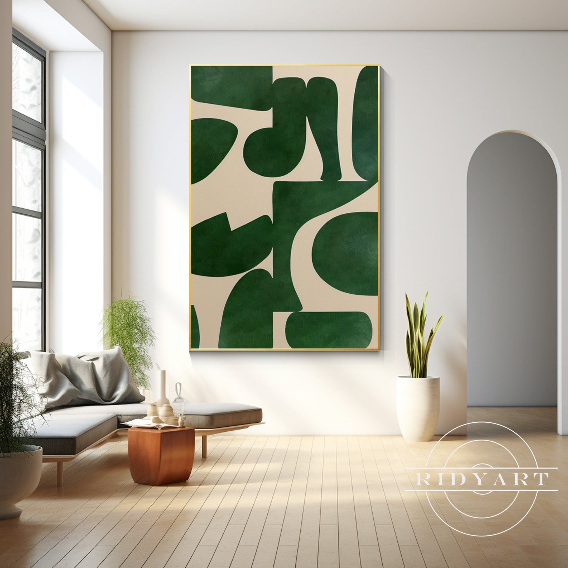 Green Abstract Geometric Art