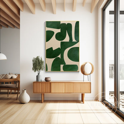 Green Abstract Geometric Art