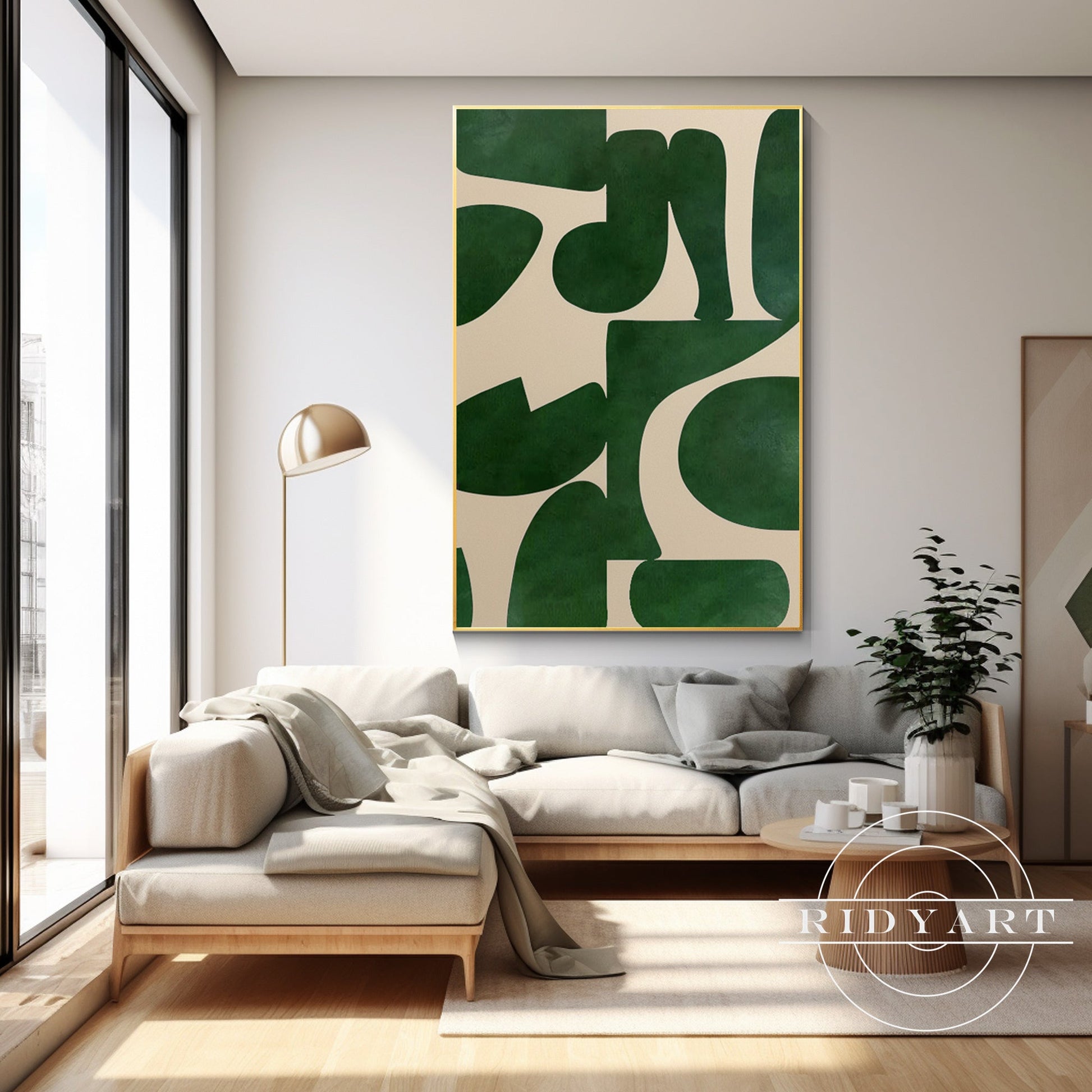 Green Abstract Geometric Art