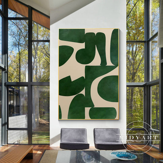 Green Abstract Geometric Art