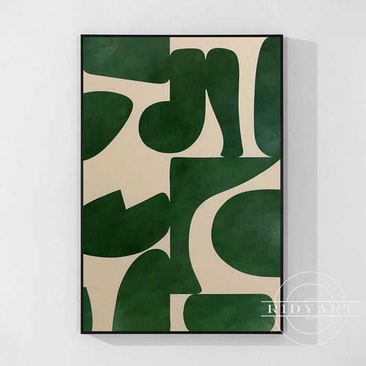 Green Abstract Geometric Art