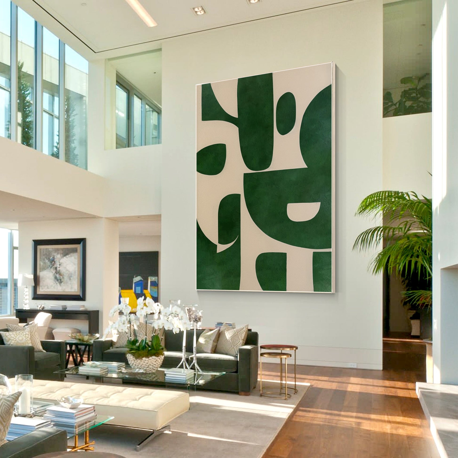 Green And Beige Painting