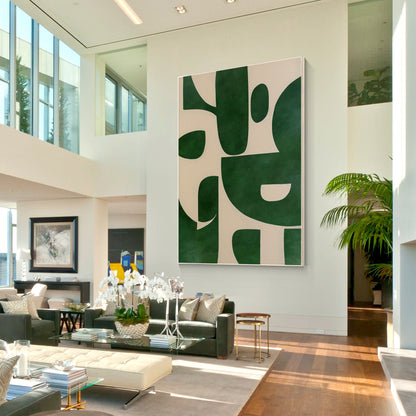 Green And Beige Painting
