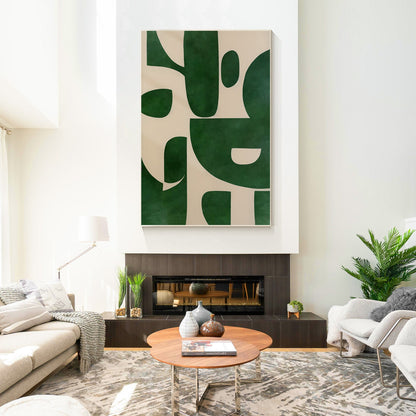 Green And Beige Painting