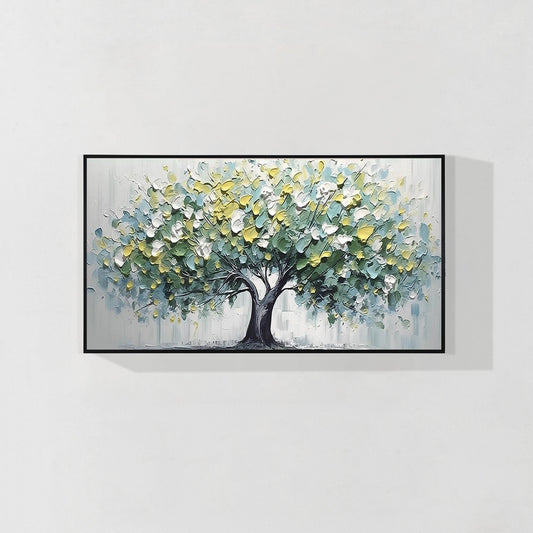 Green Tree Painting Framed